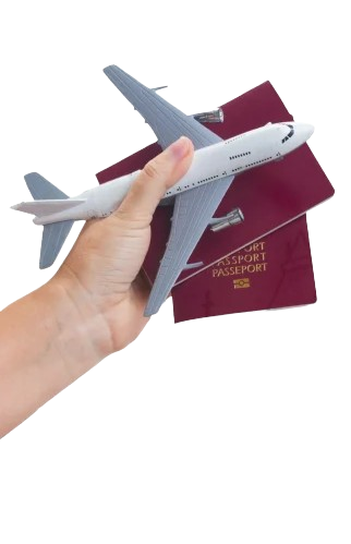 Passport and plane